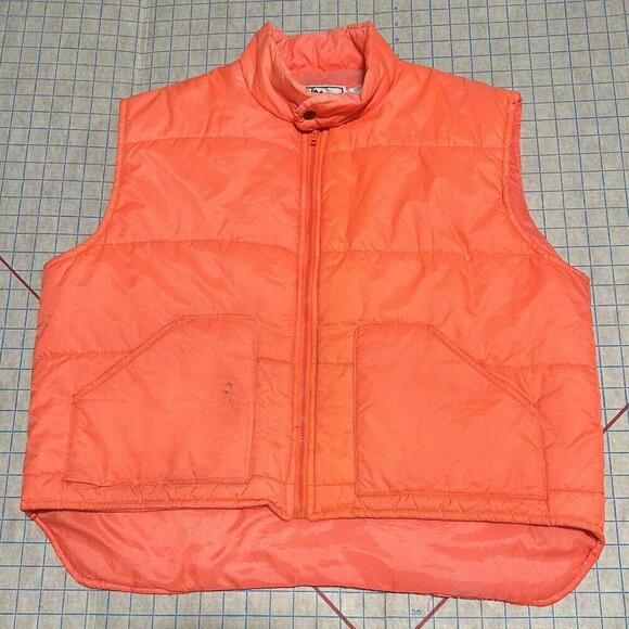 Vintage Camouflage Blaze Orange Zip Vest Men’s XL Extra Large Elkmont Hunting - Picture 1 of 15